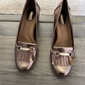 Elegant Metallic Loafers w/ Memory Foam